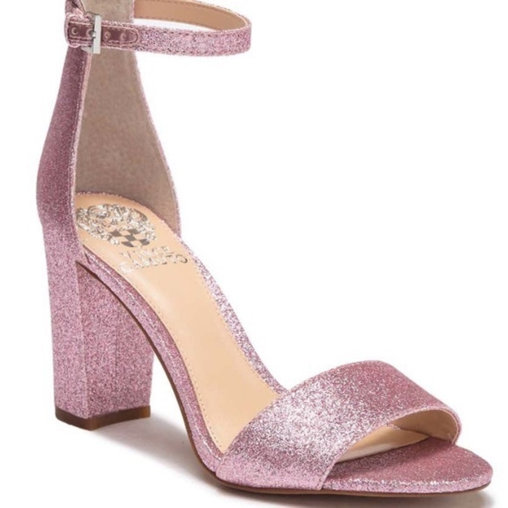 Vince Camuto pink glitter heel